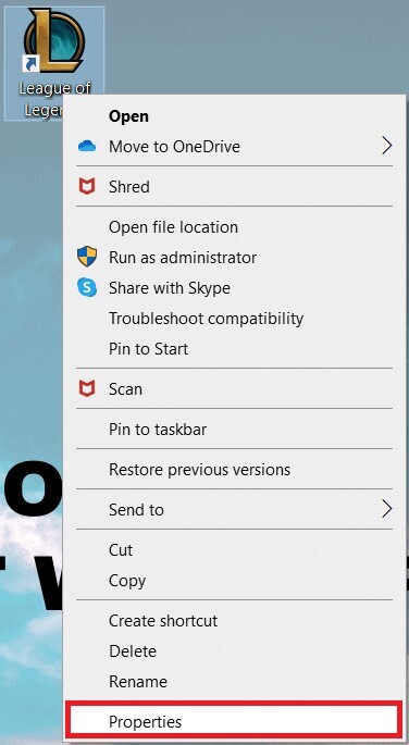 propriedades do jogo league of legends