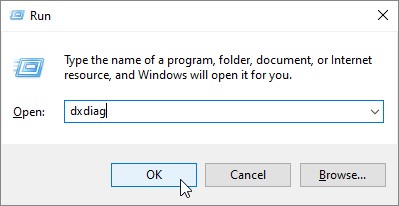 開啟DirectX診斷工具