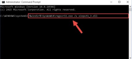 register xinput1_3 dll file in windows64 bit