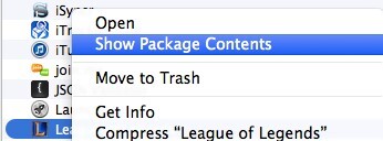 mostrar conteúdo do pacote