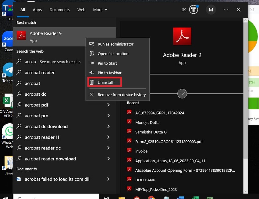desinstalar adobe acrobat