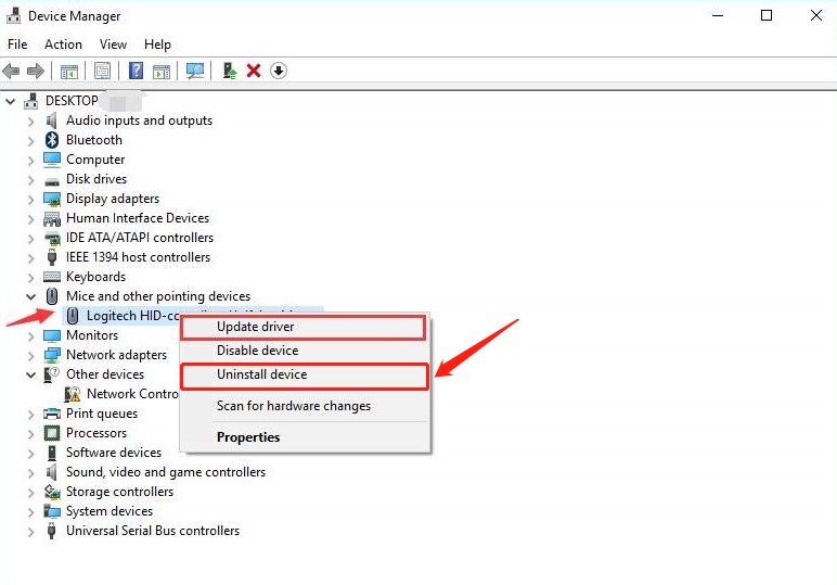 reinstall logitech drivers to fix logilda dll error-step 1