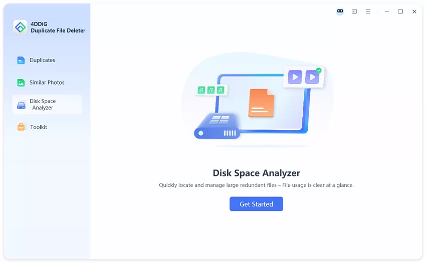 choose disk space analyzer from 4ddig duplicate file deleter