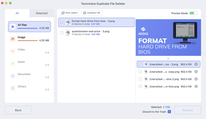preview to remove duplicate photos Mac