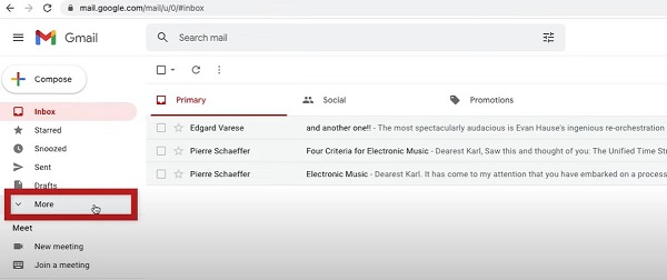 Navigieren Sie zu Ihrem Gmail-Konto