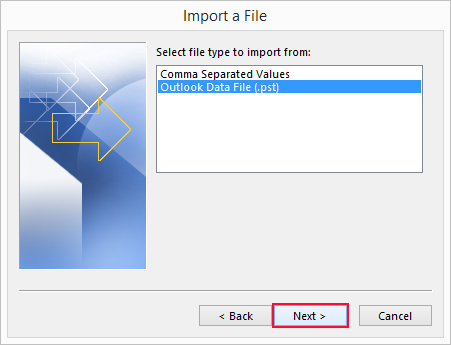 repair pst by creating new pst file and import data-4
