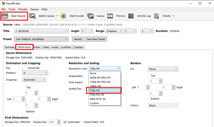 enhance low quality video to hd handbrake