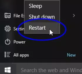 Computer neu starten