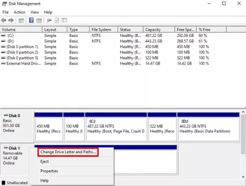 Laufwerksbuchstaben ändern
