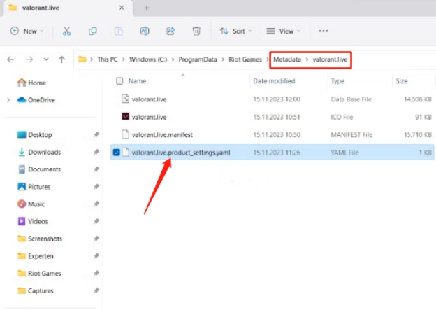 valorant live product settings yaml file