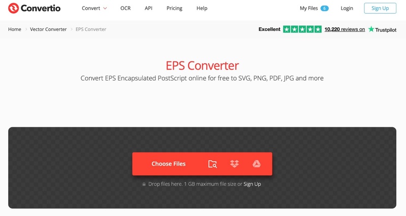 convert eps file with convertio