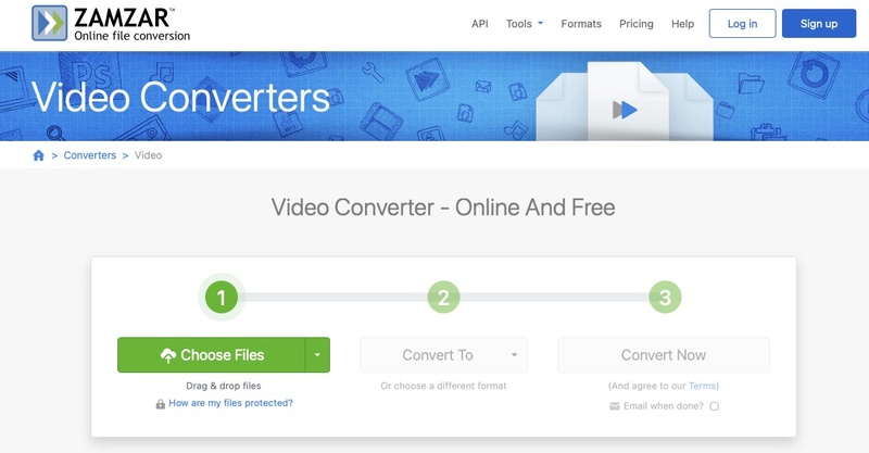 convert m2t using zamzar
