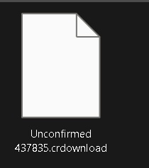 crdownload file on chrome