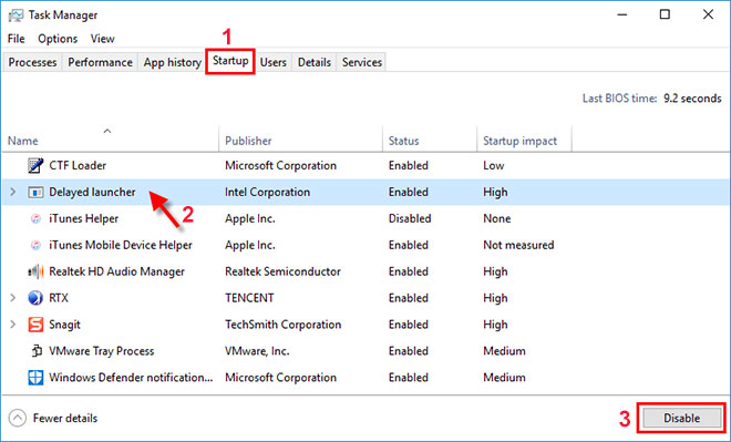 disable programs in startup