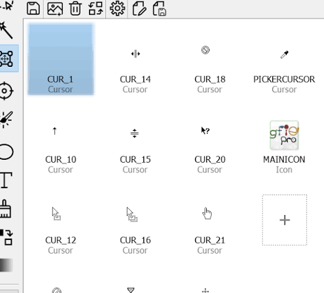 greenfish icon editor pro open cur files