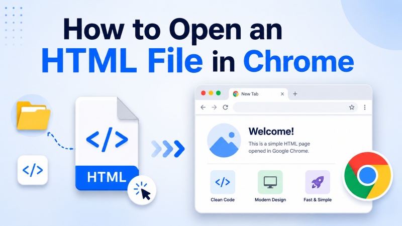 how to open html file in chrome