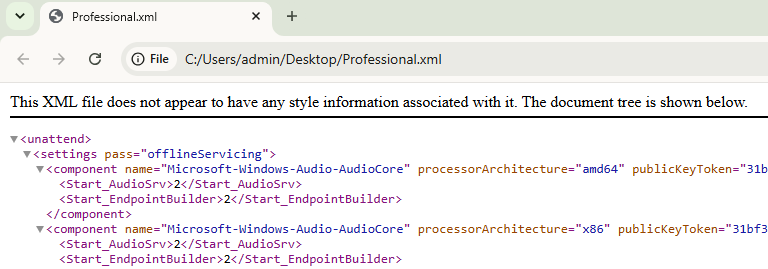 how to view an xml file in web browser