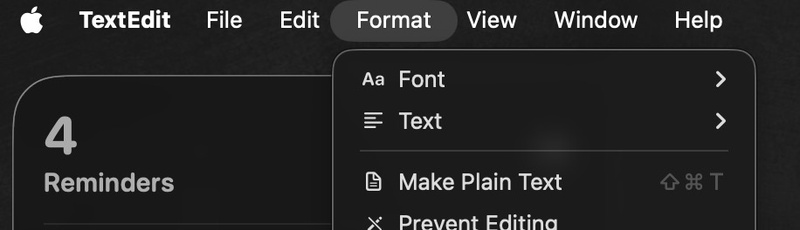 make a txt file on mac using textedit