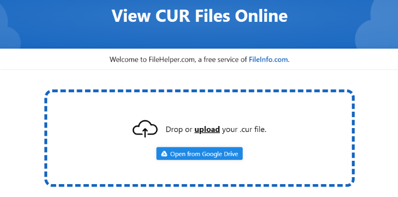 open a cur file online
