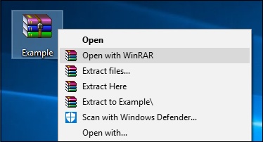 open an enc file with winrar