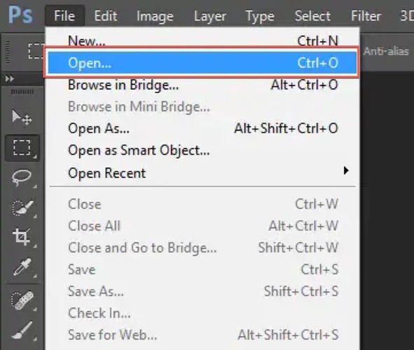 open an orf file in photoshop