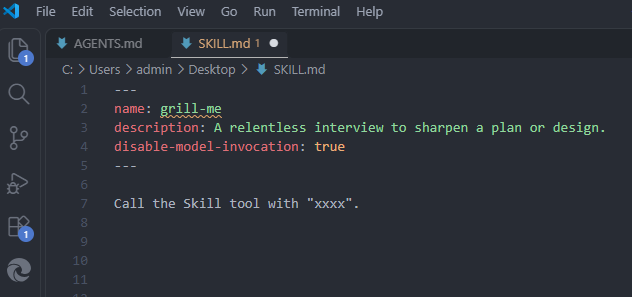 open md file in vscode