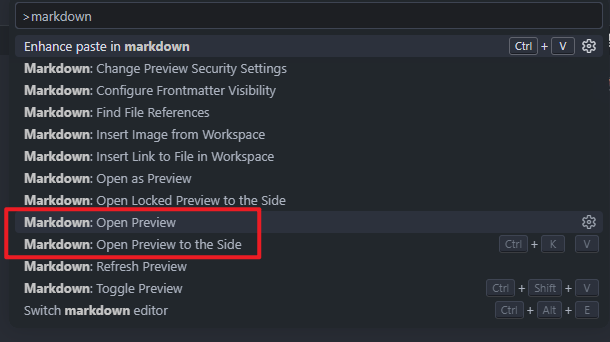preview markdown file in vscode