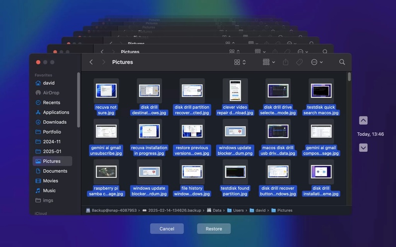 recover deleted files via mac time machine tool