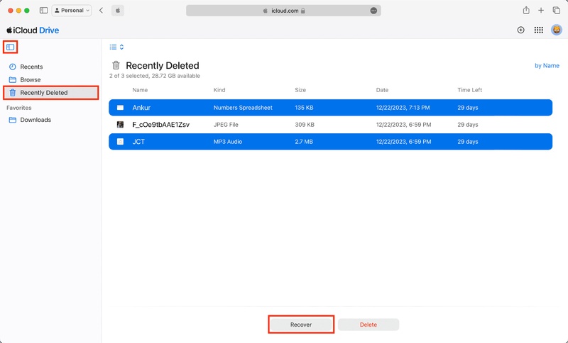recover erased files from icloud drive