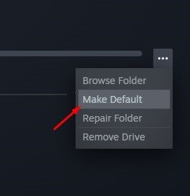 select make default