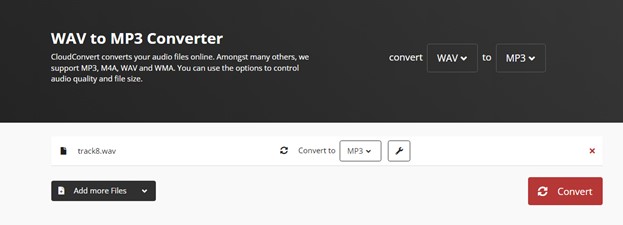 convert wav to another format to repair wav