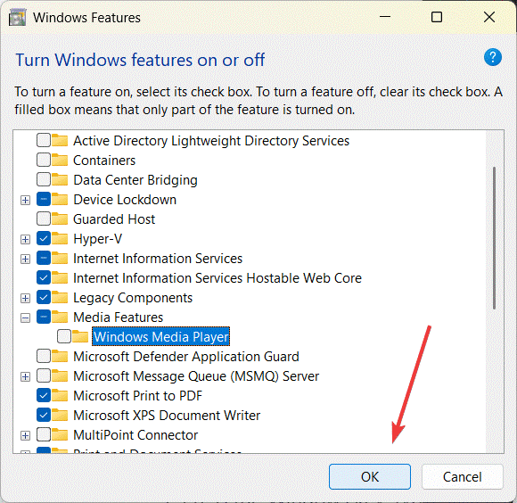 disable windows media player