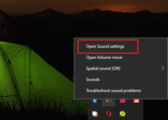 abrir configurações de som