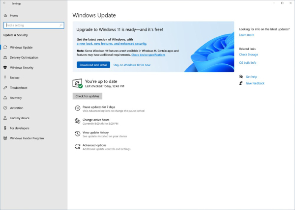 mettre à jour votre Windows pour résoudre le problème de pas de son sur mon pc