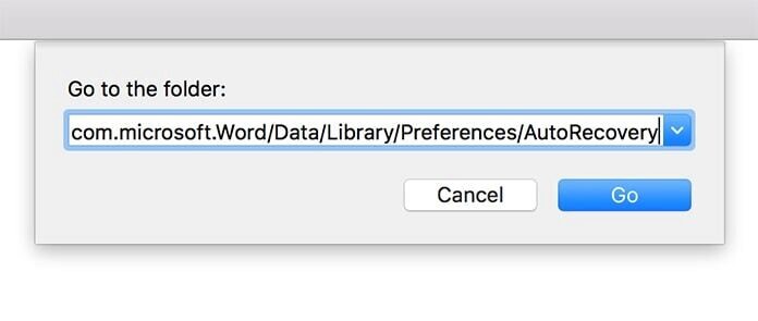 autorecovery word for-mac file path