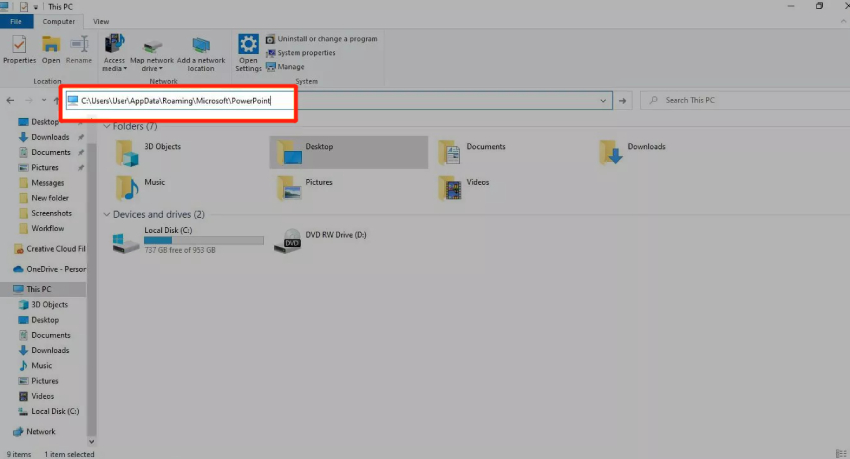 PowerPoint TEMP-Ordner löschen