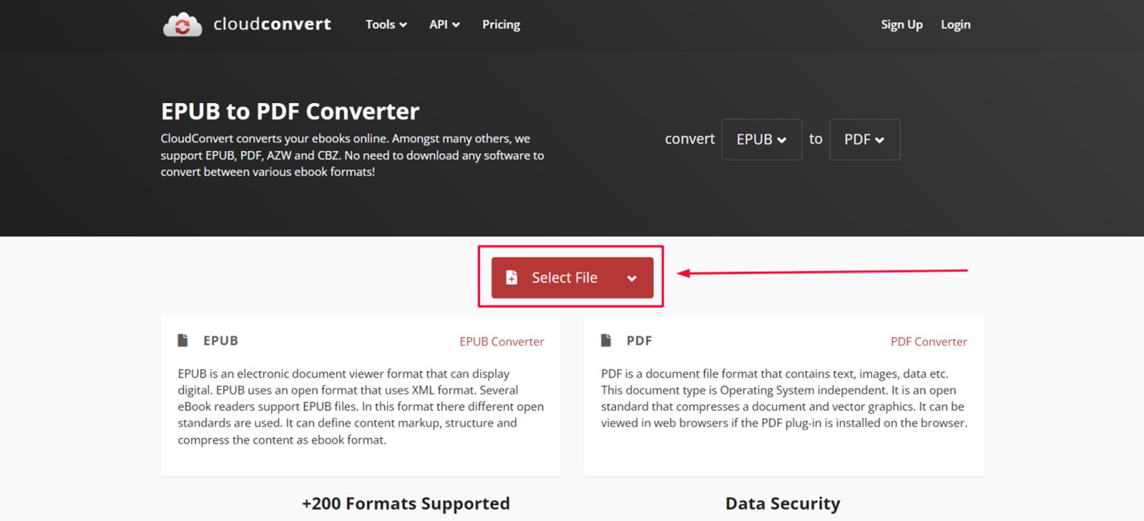 Converter EPUB para PDF para reparar arquivo EPUB