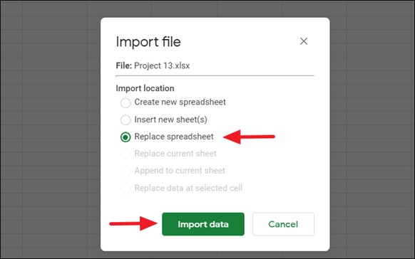 utilize google sheet to unprotect excel workbook without password-3