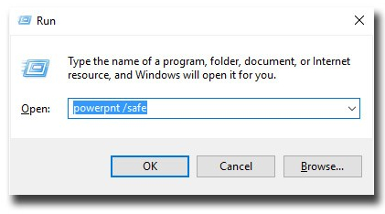 abrir powerpoint en modo seguro para verificar complementos