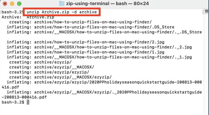 how to unzip files on mac