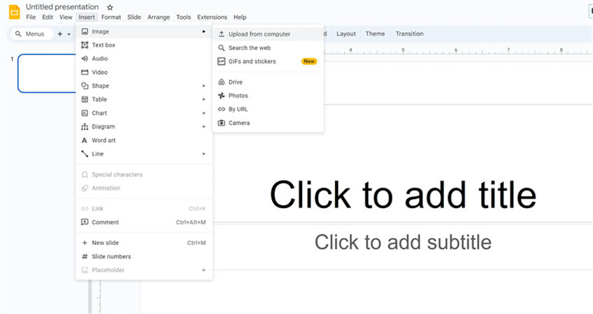 insert images to google slides