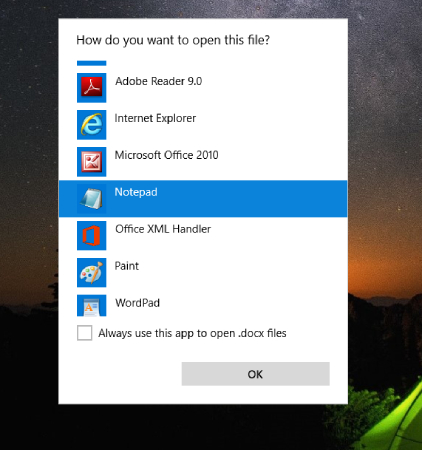 open corrupted word files with notepad