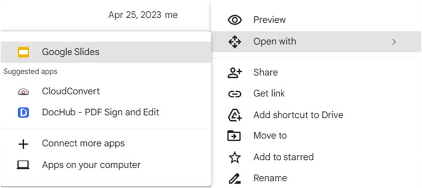 open ppt file with google slides