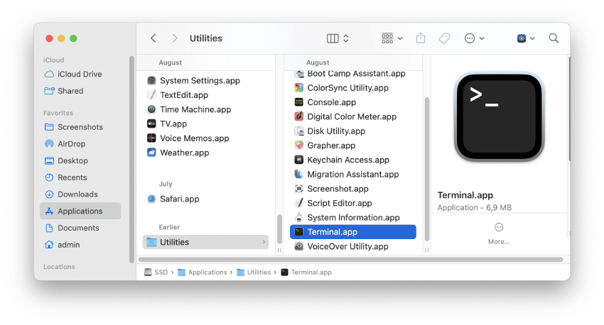open zip file with terminal-step 1