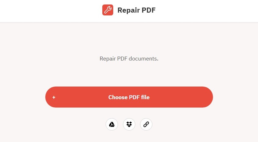 How To Repair PDF Online 6 Best And Free Tools In 2025 Pdf Repair Upload Screen 