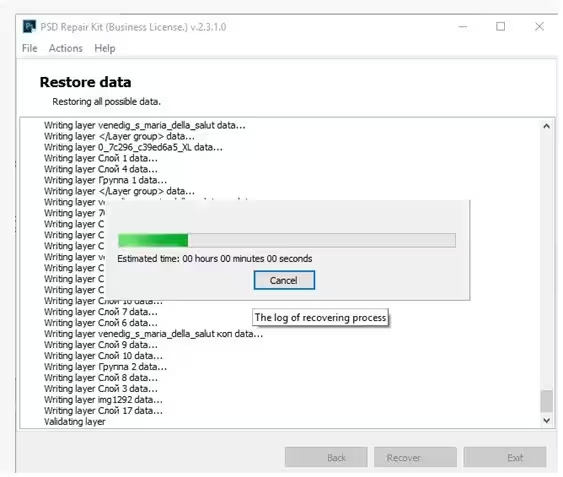 recover data on psd repair kit online free