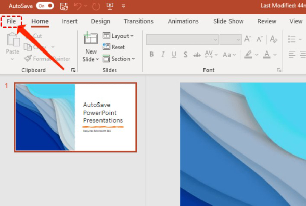 Recover previous saved version of powerpoint