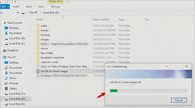 rename cdr file to rar ou zip