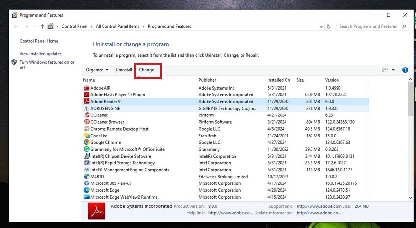 repair acrobat reader-Schritt 1