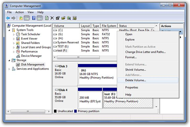 Right-click and select 
